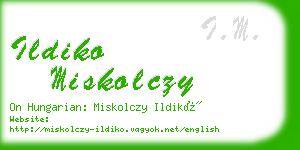 ildiko miskolczy business card